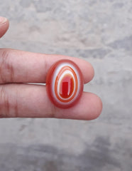 36ct Natural Red Eye Agate For Sale - Aqeeq - Dimension 23x18x12mm