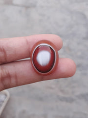 38.6ct Natural White Eye Agate For Sale - Aqeeq - Dimension 23x18x12mm