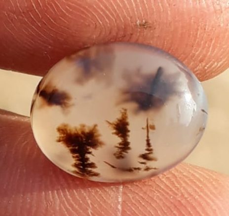 6.7ct Natural Dendritic Agate - Shajri Aqeeq -16x13mm