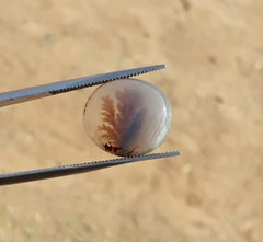 7.2ct Natural Dendritic Agate - Shajri Aqeeq -16x14mm