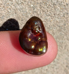 9.4ct Mexican Fire Agate, Rare Fire Agate, Green Aatshi Aqeeq - Perfect gemstone Gift, Dimensions - 15x12xmm