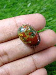 Высококачественный кровавый камень 31,8 карата - гелиотроп - Хаджр-уль-Дам - 23x15 мм