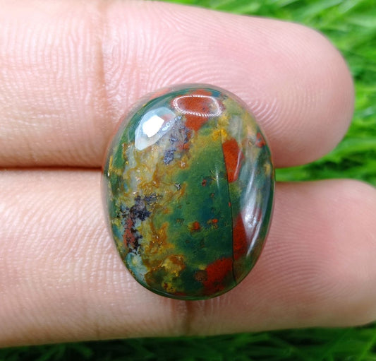 36.5ct Imperial Quality Blood Stone - Heliotrope - Hajr-ul-Dam -22x18mm