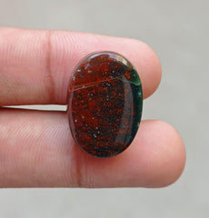 Высококачественный кровавый камень 33,5 карата - гелиотроп - Хаджр-уль-Дам - 25x18 мм