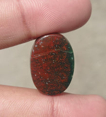 Высококачественный кровавый камень 33,5 карата - гелиотроп - Хаджр-уль-Дам - 25x18 мм