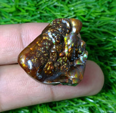 59ct Rare Fire Agate cabochon, Rare Gemstone than Diamonds, Dimensions - 34x27mm