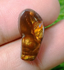 10ct Attractive Fire Agate Suitable for Pendant, Rare Fire Agate, Yellow Fire Agate - Dimensions - 20x10 mm