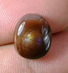 Натуральный огненный агат 6,7 карата, Мексиканский огненный агат, Полированный огненный агат Редкий огненный агат — идеальный драгоценный камень в подарок, коричневый овальный кабошон Огненный агат, размеры — 14x11 мм