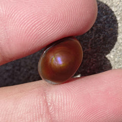 Мексиканский огненный агат 5,75 карата, Фиолетовый огненный агат, Овальный кабошон из огненного агата — лучший подарок из драгоценных камней, размеры — 14x10 мм