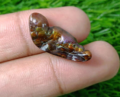 14.7ct Best Color Combination Fire Agate , Polished Fire Agate, Rare Fire agate - Fire Agate For Pendant - Dimensions- 28x11mm