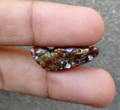 14.7ct Best Color Combination Fire Agate , Polished Fire Agate, Rare Fire agate - Fire Agate For Pendant - Dimensions- 28x11mm