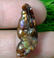 14.7ct Best Color Combination Fire Agate , Polished Fire Agate, Rare Fire agate - Fire Agate For Pendant - Dimensions- 28x11mm