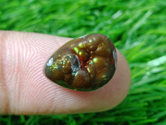 9.4ct Mexican Fire Agate, Rare Fire Agate, Green Aatshi Aqeeq - Perfect gemstone Gift, Dimensions - 15x12xmm