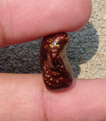 10.7ct Natural Curved Mexican Fire Agate, Rare Gemstone than Diamonds, Bubbly Fire Agate, Dimensions-19x11mm
