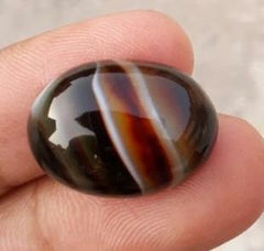 Layered Agate - Banded Agate - Sulaimani Aqeeq - 22x16mm