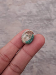 Натуральная бирюза, зеленая матричная бирюза, Шаджри Фероза, настоящий камень Фирозы, размеры-17,5x14 мм