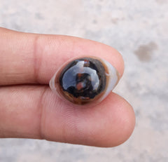 31ct Natural Eye Agate For Sale - Aqeeq - Dimension 22x15x15mm