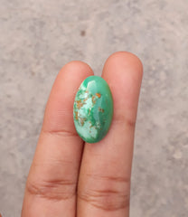 10ct Natural Variscite Gemstone - Dimensions-21x12.5mm