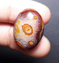 19ct Natural Eye Agate For Sale - Aqeeq - Dimension 21x16x7mm