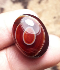24.2ct Natural Eye Agate For Sale - Aqeeq - Dimension 21x16x8mm
