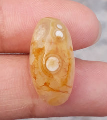 12ct Natural Eye Agate For Sale - Aqeeq - Dimension 20x10x8mm