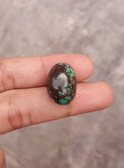 Натуральная бирюза 21,5 карата, зеленая матричная бирюза, настоящий камень Фироза, размеры -18,2x13,2 мм