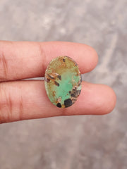 Натуральная бирюза 13,8 карата, зеленая матричная бирюза, Шаджри Фероза, настоящий камень Фирозы, размеры-20x14 мм