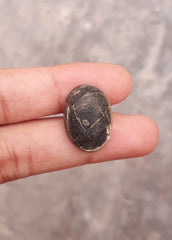 Натуральная бирюза 13,8 карата, зеленая матричная бирюза, Шаджри Фероза, настоящий камень Фирозы, размеры-20x14 мм