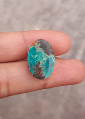 Натуральная бирюза 9,5 карата, зеленая матричная бирюза, Шаджри Фероза, настоящий камень Фирозы, размеры -18,5x13 мм