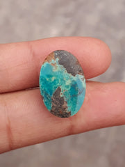 Натуральная бирюза 9,5 карата, зеленая матричная бирюза, Шаджри Фероза, настоящий камень Фирозы, размеры -18,5x13 мм