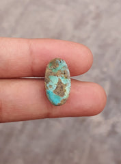 Натуральная бирюза 4,6 карата, зеленая матричная бирюза, Шаджри Фероза, настоящий камень Фирозы, размеры -17x9 мм