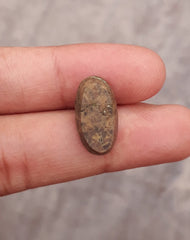 Натуральная бирюза 4,6 карата, зеленая матричная бирюза, Шаджри Фероза, настоящий камень Фирозы, размеры -17x9 мм