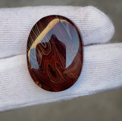 34ct Agate Cabochon - Sulaimani Aqeeq  - 20 x 26mm