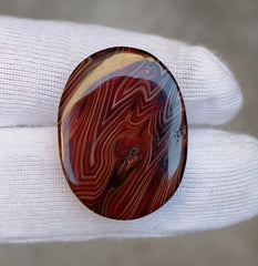 34ct Agate Cabochon - Sulaimani Aqeeq  - 20 x 26mm