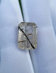 Черный турмалиновый кварц 7,3 карата, черный рутиловый кварц – рутиловый кварц