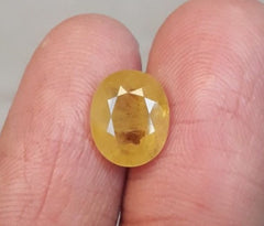 3.50ct Sapphire for Sale - Natural Yellow Sapphire- Ceylon Sapphire - September Birthstone - 10x8mm