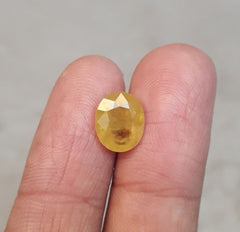 3.50ct Sapphire for Sale - Natural Yellow Sapphire- Ceylon Sapphire - September Birthstone - 10x8mm