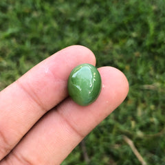13.8ct - Green Cat’s Eye Nephrite Jade