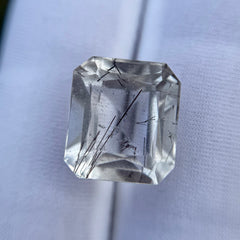 Черный турмалиновый кварц 7,3 карата, черный рутиловый кварц – рутиловый кварц