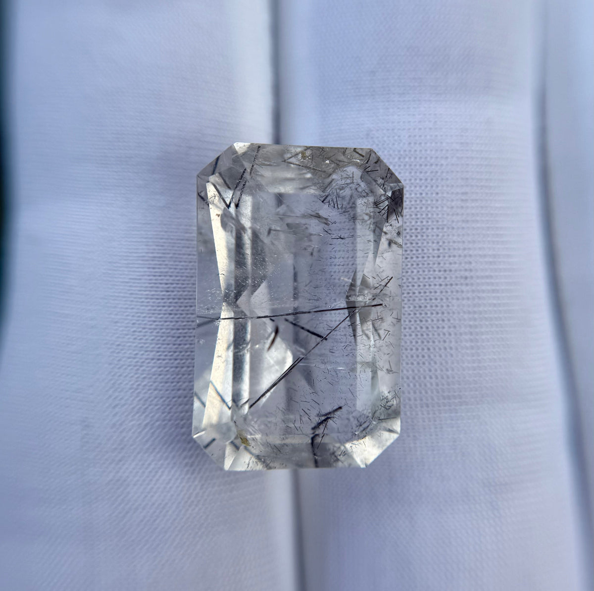 Черный турмалиновый кварц 7,3 карата, черный рутиловый кварц – рутиловый кварц