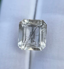 Черный турмалиновый кварц 7,3 карата, черный рутиловый кварц – рутиловый кварц