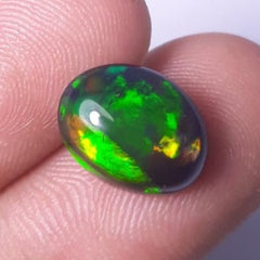 Продажа опала 3,70 карата — Черный огненный опал — Welo Opal — Камень октября — 13,1x10x6,3 мм