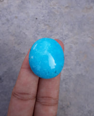 Natural Certified Turquoise  - Blue Turquoise - 71.3ct- 30x26mm