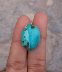 Natural Certified Turquoise  - Blue Turquoise - 23.9ct- 20x16mm