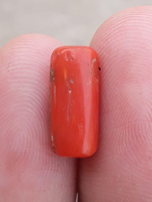 4.45ct Coral Stone - Moonga Stone - Marjan Stone - Pagadam Stone - 13x5mm
