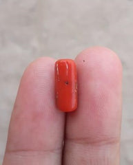 4.45ct Coral Stone - Moonga Stone - Marjan Stone - Pagadam Stone - 13x5mm