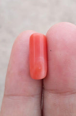 7.2ct Coral Stone - Moonga Stone - Marjan Stone - Pagadam Stone - 16x5mm