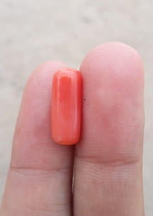 7.2ct Coral Stone - Moonga Stone - Marjan Stone - Pagadam Stone - 16x5mm