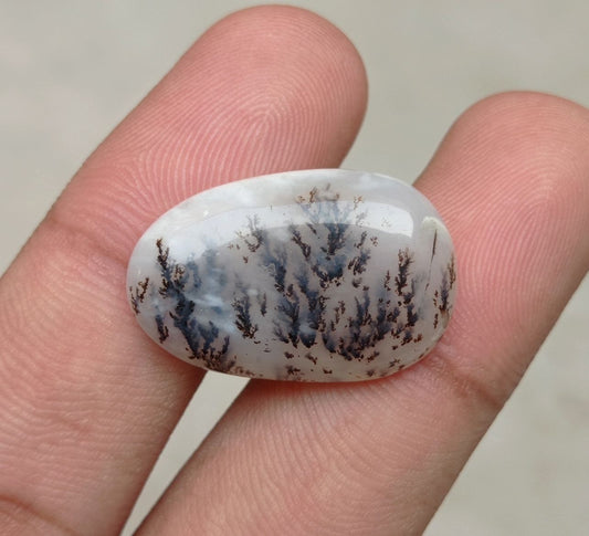 20.8ct Natural Dendritic Agate - Shajri Aqeeq - 26x17x5mm