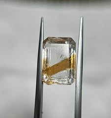 Черный турмалиновый кварц 7,3 карата, черный рутиловый кварц – рутиловый кварц